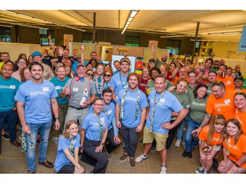 Employees enjoying the JA Office Warriors event!