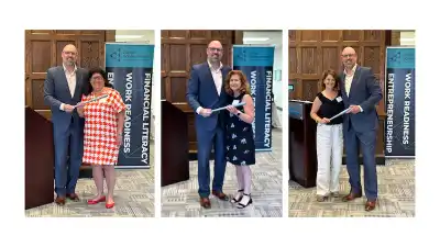 JA Board Bat Recipients standing with their awards. From left to right: Anne, Dawne, Tina.