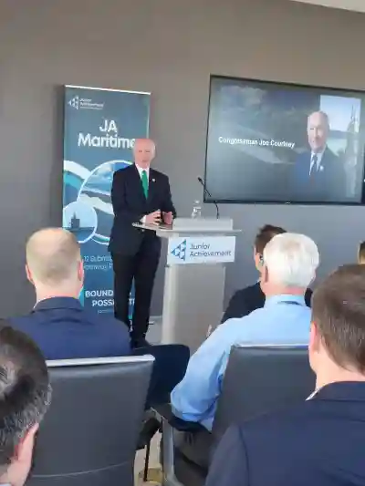 Congressman Joe Courtney speaks at the JA Maritime Industry Networking & Workforce Development Event