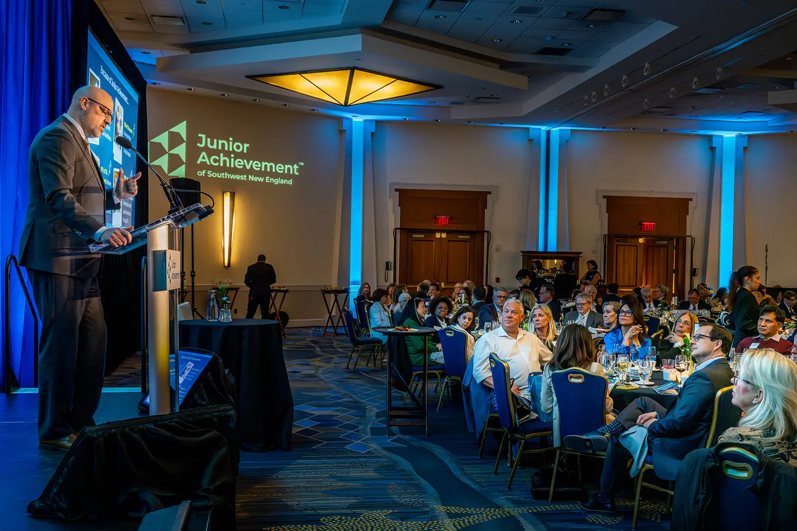 CEO Jeremy Race addresses the audience